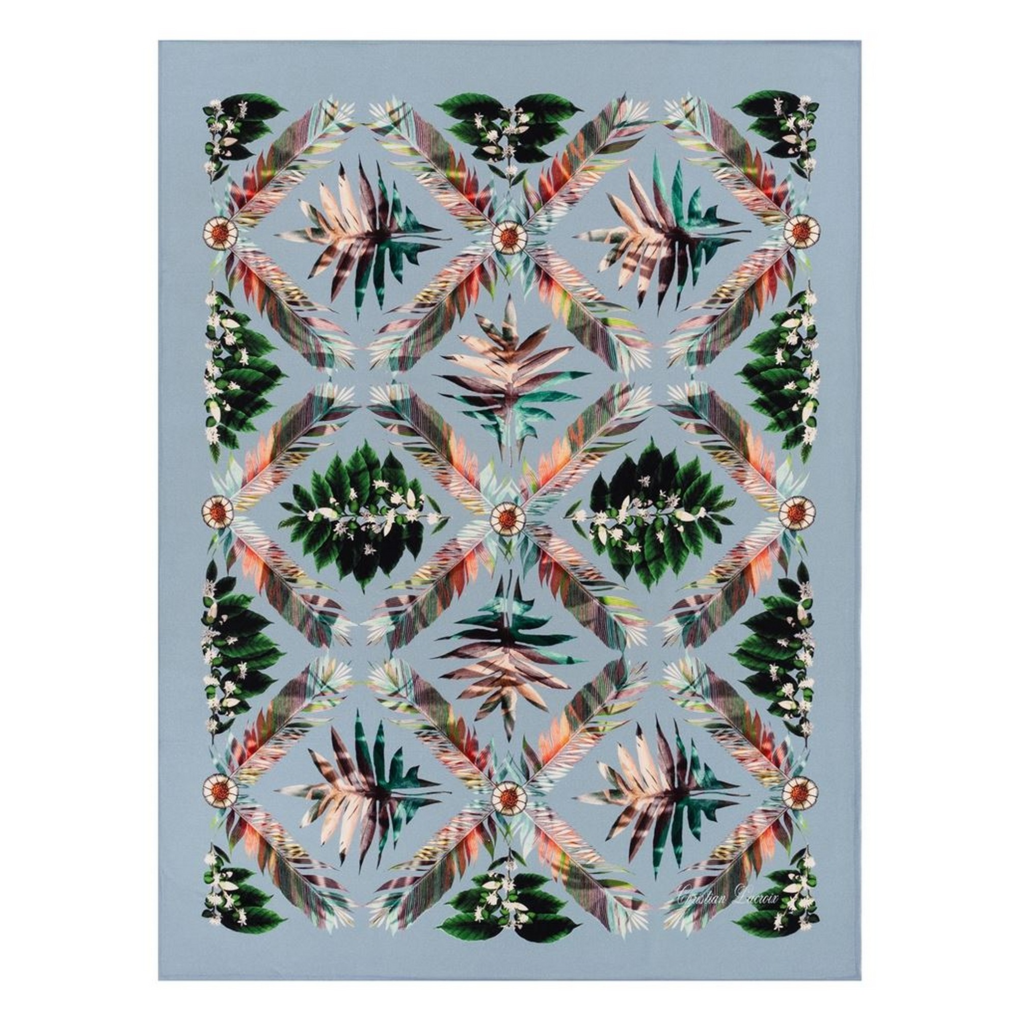 Feather Park Throw By Christian Lacroix In Marais Blue